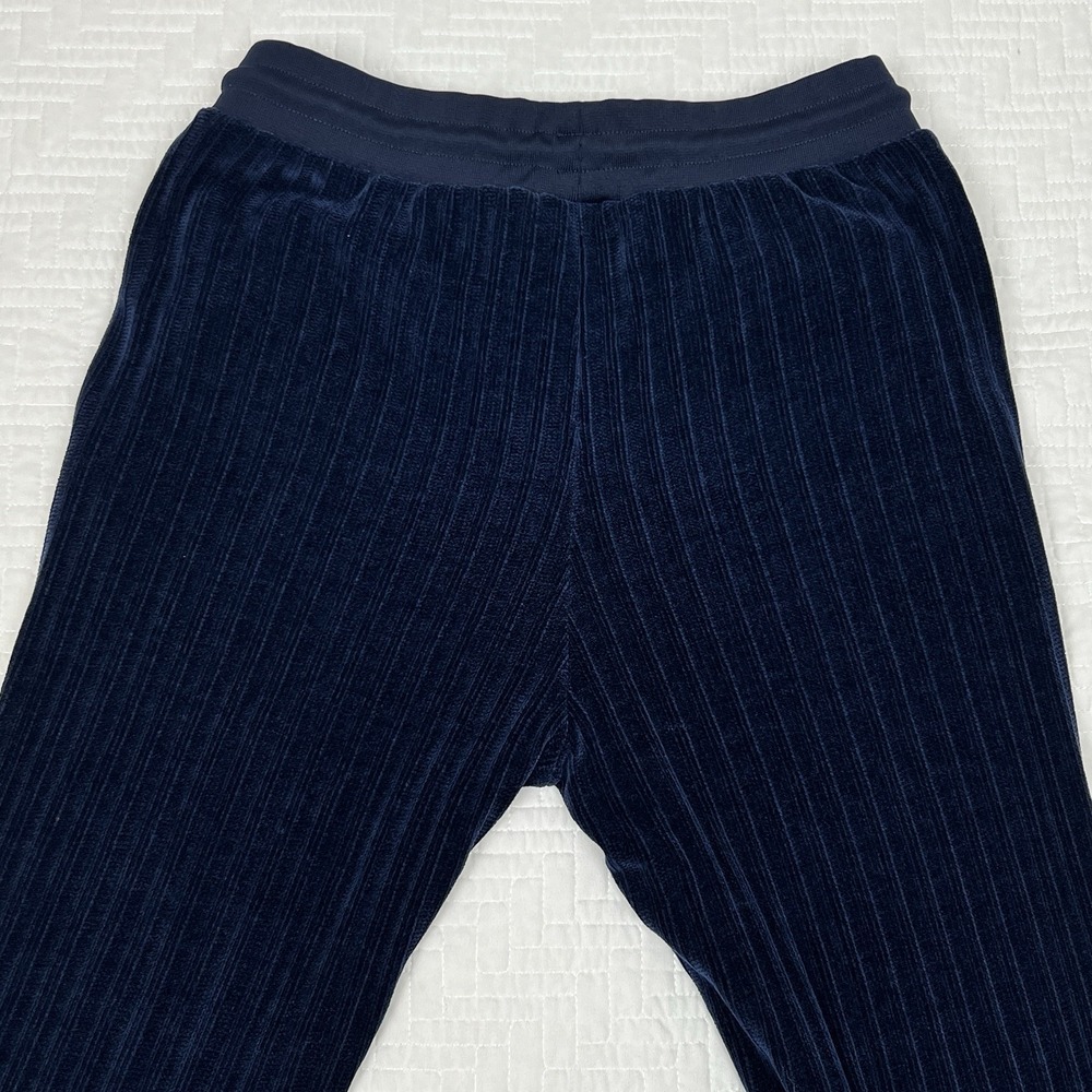 Sergio Tacchini Chenille Velour Pants Maritime Blue Medium Tracksuit - Picture 6 of 10